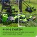 48V (24V x 2) 20" Cordless Battery Push Mower 4PC Combo Kit: (2) 4.0 Ah Batteries and Dual-Port Chargers greenworkstools