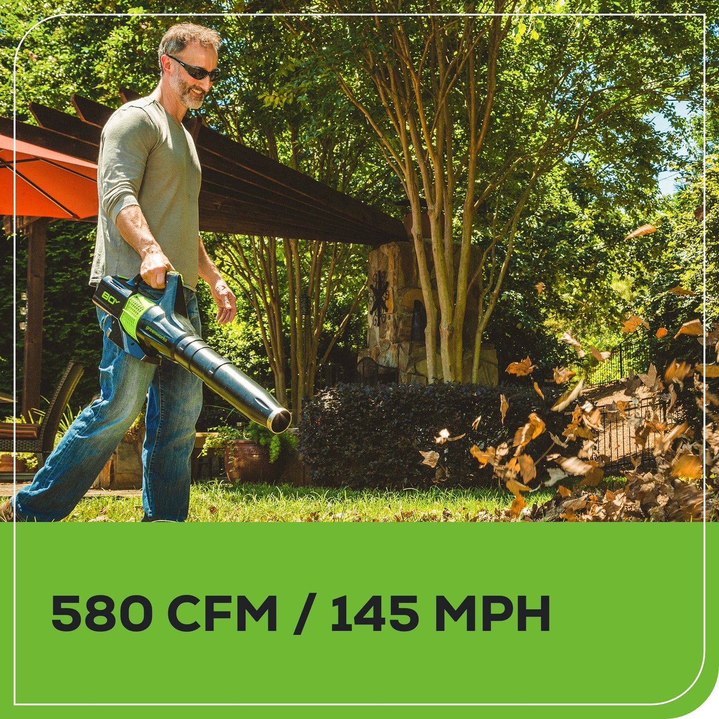 80V 21" Cordless Battery Self-Propelled Mower and Blower: 4.0 Ah Battery and Rapid Charger greenworkstools