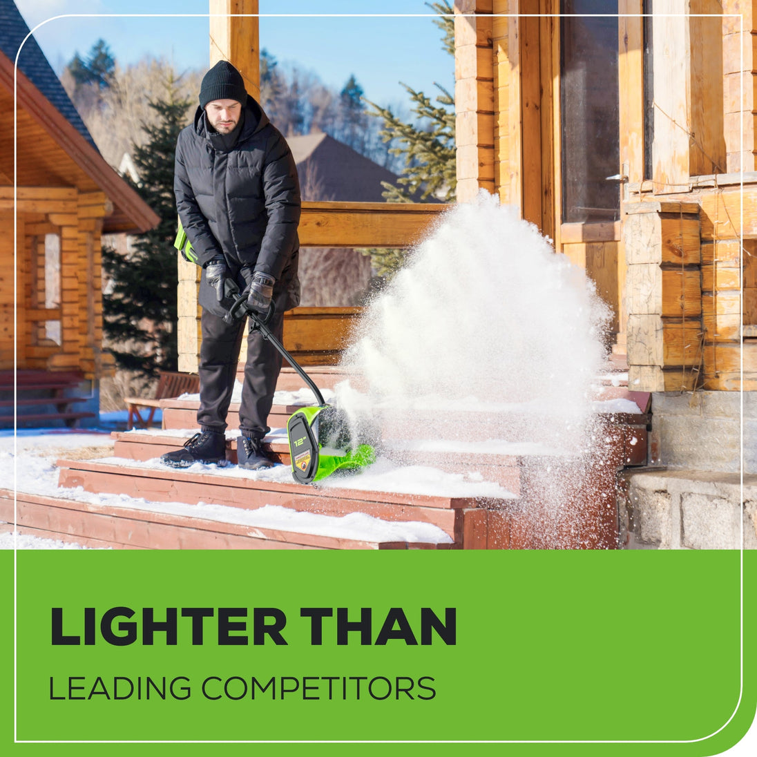40V 12" Cordless Brushless Snow Shovel with Light (Tool Only) greenworkstools