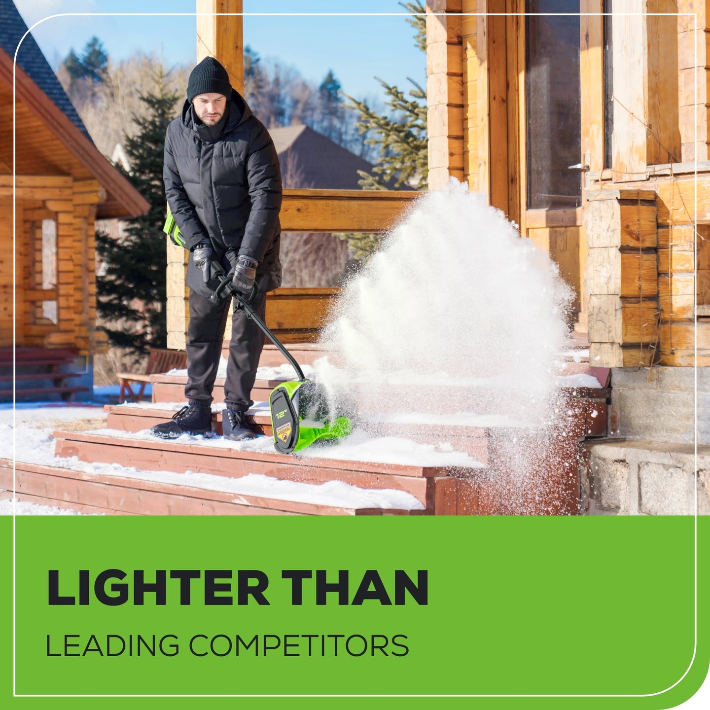 40V 12" Cordless Brushless Snow Shovel with Light (Tool Only) greenworkstools