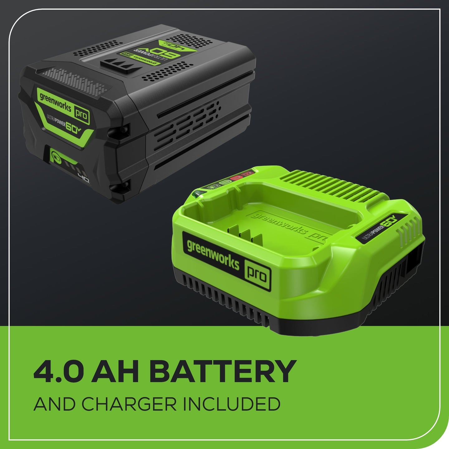 Pro 60V 780CFM Cordless Battery Leaf Blower, 4Ah Battery and Charger Greenworks