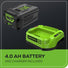 Pro 60V 780CFM Cordless Battery Leaf Blower, 4Ah Battery and Charger Greenworks