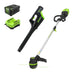 Pro 80V 16" Brushless String Trimmer & 500CFM Leaf Blower Combo w/ 2.0 Ah Battery & Charger greenworkstools