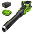 Pro 60V 780CFM Cordless Battery Leaf Blower, 4Ah Battery and Charger Greenworks