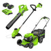 48V (24V x 2) 21" Cordless Battery Self-Propelled Mower, 12" String Trimmer and 320 CFM Blower Combo Kit: (2) 5.0Ah Batteries and Chargers greenworkstools