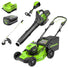 80V 21" Cordless Battery Brushless Self-Propelled Mower 3pc Combo Kit: 4.0 Ah Battery and Rapid Charger greenworkstools