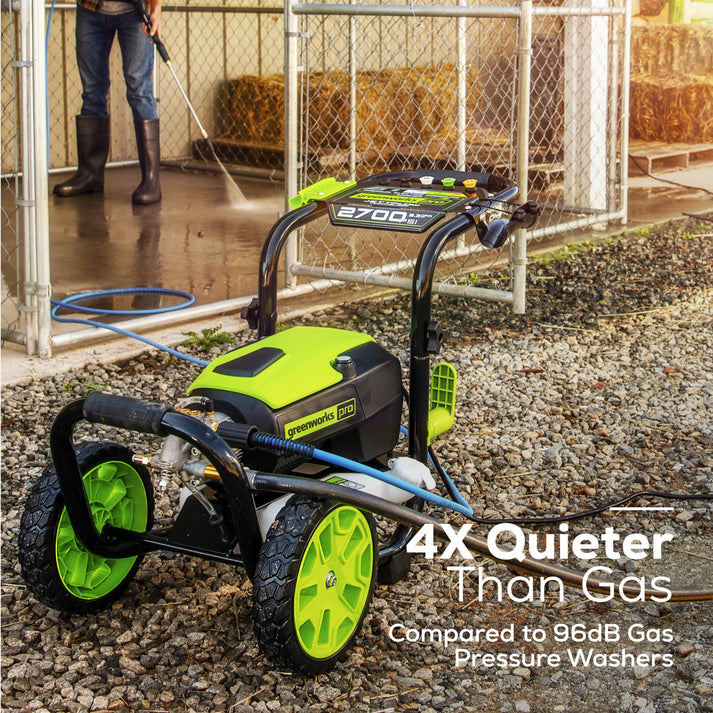 2700 PSI Pressure Washer, 15" Surface Cleaner and Extension Combo Kit greenworkstools