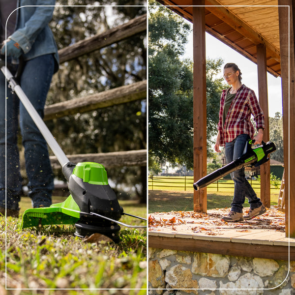 60V 3PC Handheld Combo Kit, 13"String Trimmer, 540 CFM Blower and 26"Hedge Trimmer greenworkstools
