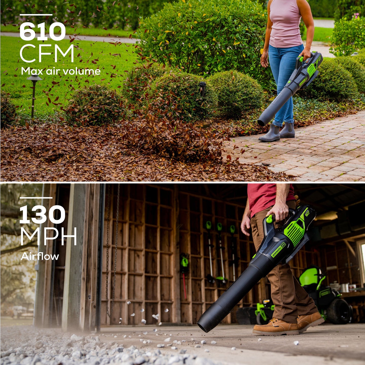 60V 25" Cordless Battery Self-Propelled Mower Combo Kit, Blower: (2) 4.0 Ah Batteries and Dual-Port Charger greenworkstools