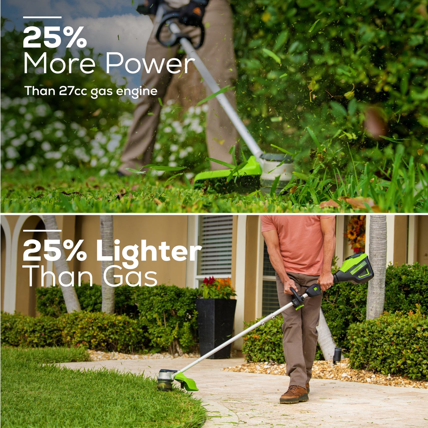 60V 16" Cordless Battery String Trimmer and 0.095 String Trimmer Line Combo Kit: 2.5 Ah Battery and Charger greenworkstools