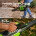 60V 21" Cordless Battery Push Mower and 610 CFM Blower Combo Kit w/ 5.0Ah Battery and Charger greenworkstools
