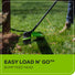 60V 16" Cordless Battery String Trimmer + 750CFM Blower w/2.5Ah Battery and 3A Charger Greenworks
