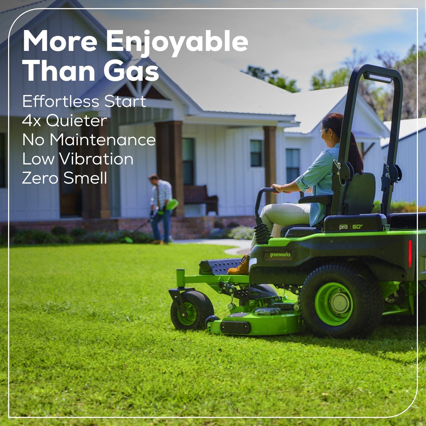 60V 54" MaximusZ Zero Turn Riding Mower 4PC Combo Kit with (2) 20.0 Ah: (2) 8.0 Ah: (2) 4.0 Ah and (1)2.5 Ah Batteries and (2) Charger Greenworks
