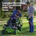 60V 30" CrossoverT Riding Lawn Tractor 3PC Combo Kit, Two 8.0 Ah Batteries, Two 4.0 Ah Batteries, One 2.5 Ah Battery and Two Chargers Greenworks
