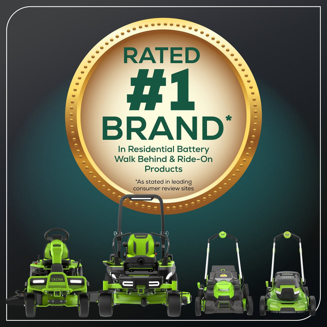 60V 54" MaximusZ Zero Turn Riding Mower 3PC Combo Kit with (2) 20.0 Ah: (2) 8.0 Ah: (2) 4.0 Ah and (1)2.5 Ah Batteries and (2) Charger Greenworks