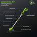 24V 12" Cordless Battery String Trimmer and 320 CFM Blower Combo Kit: 2.0 Ah Battery and Charger greenworkstools