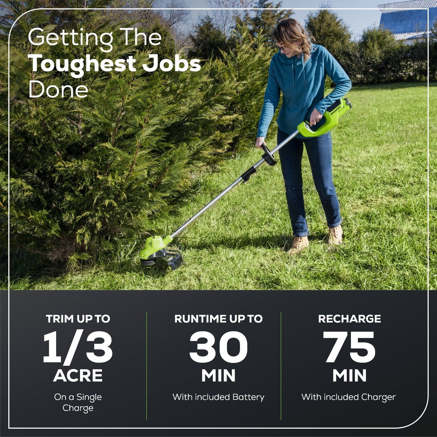 40V 15" Cordless Battery String Trimmer/Blower Combo Kit: 2.5 Ah Battery and Charger greenworkstools