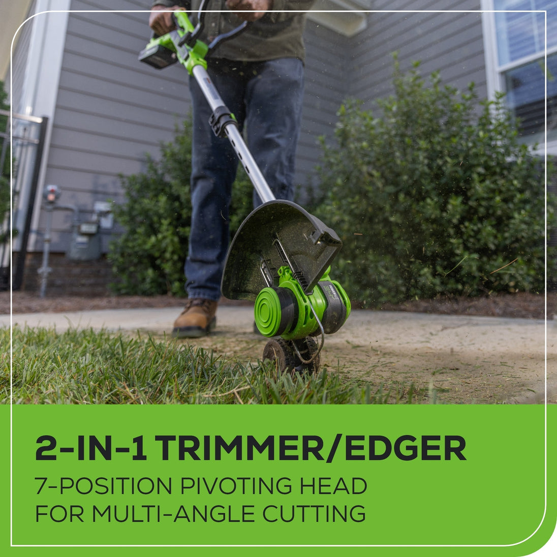 24V 12" Cordless Battery String Trimmer and 320 CFM Blower Combo Kit: 2.0 Ah Battery and Charger greenworkstools