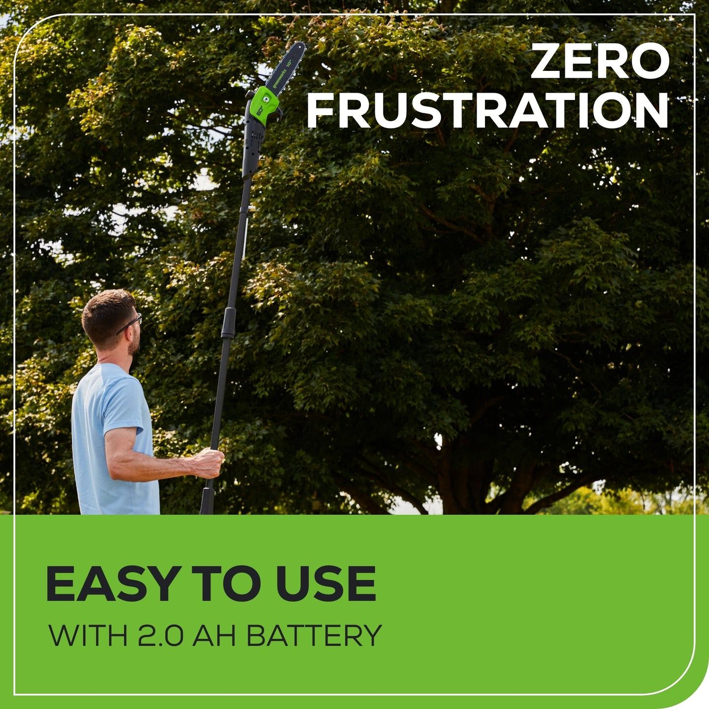 60V 18" Cordless Battery 2.0 kW Chainsaw and 10" Pole Saw Combo Kit: 4.0 Ah Battery and Charger greenworkstools