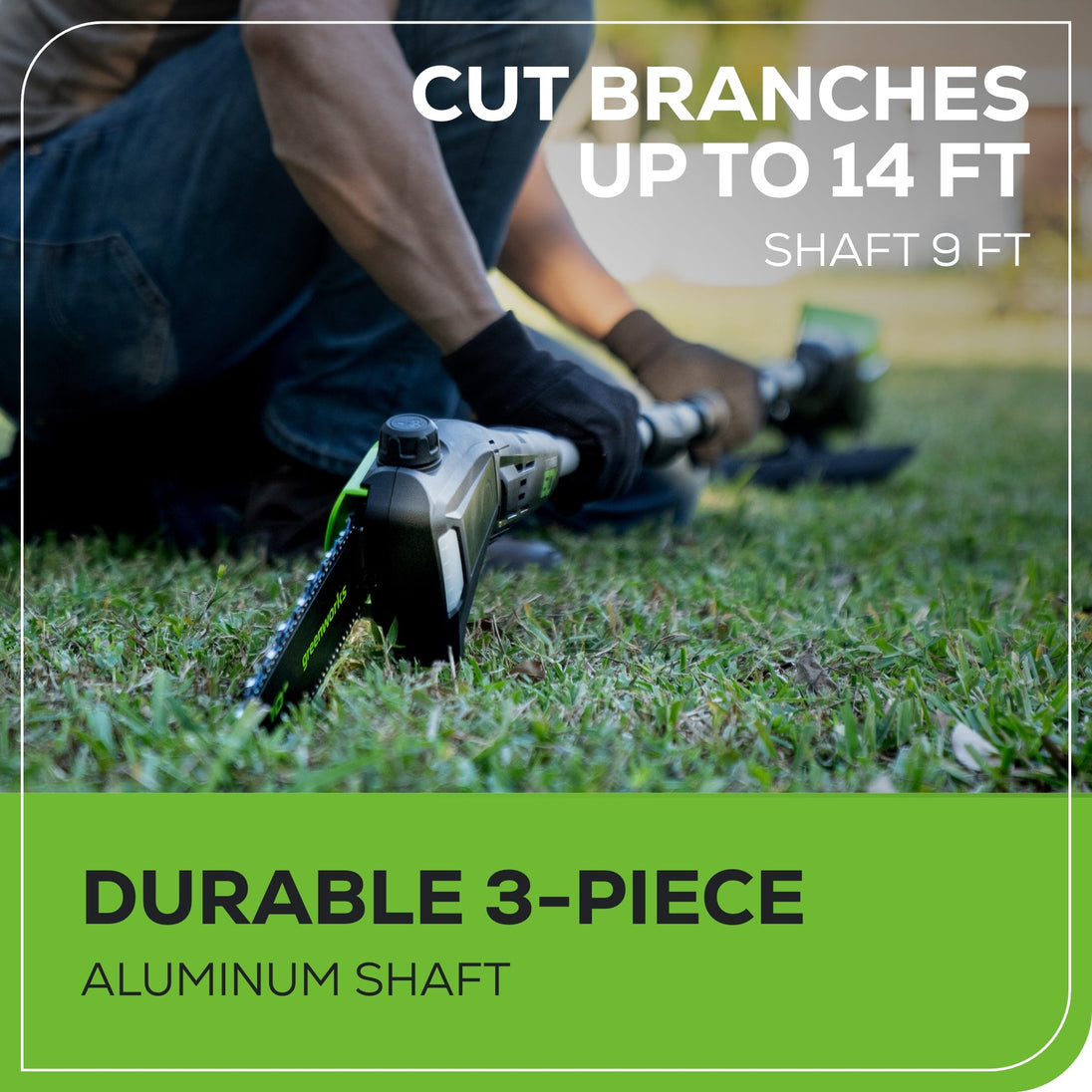 60V 18" Cordless Battery 2.0 kW Chainsaw and 10" Pole Saw Combo Kit: 4.0 Ah Battery and Charger greenworkstools