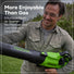 60V 16" Cordless Battery String Trimmer + 750CFM Blower w/2.5Ah Battery and 3A Charger Greenworks