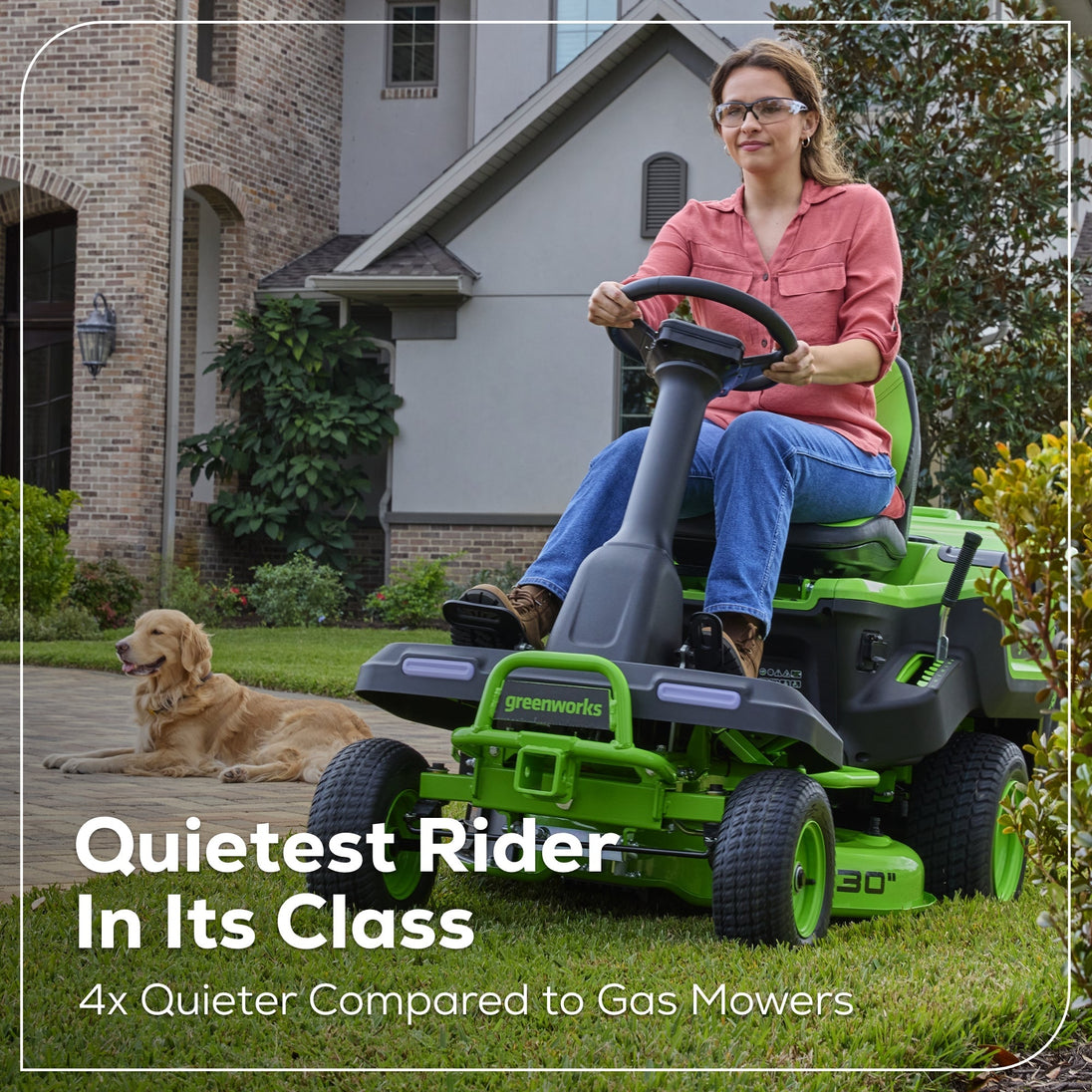 60V 30" CrossoverT Riding Lawn Tractor 3PC Combo Kit, Two 8.0 Ah Batteries, Two 4.0 Ah Batteries, One 2.5 Ah Battery and Two Chargers Greenworks