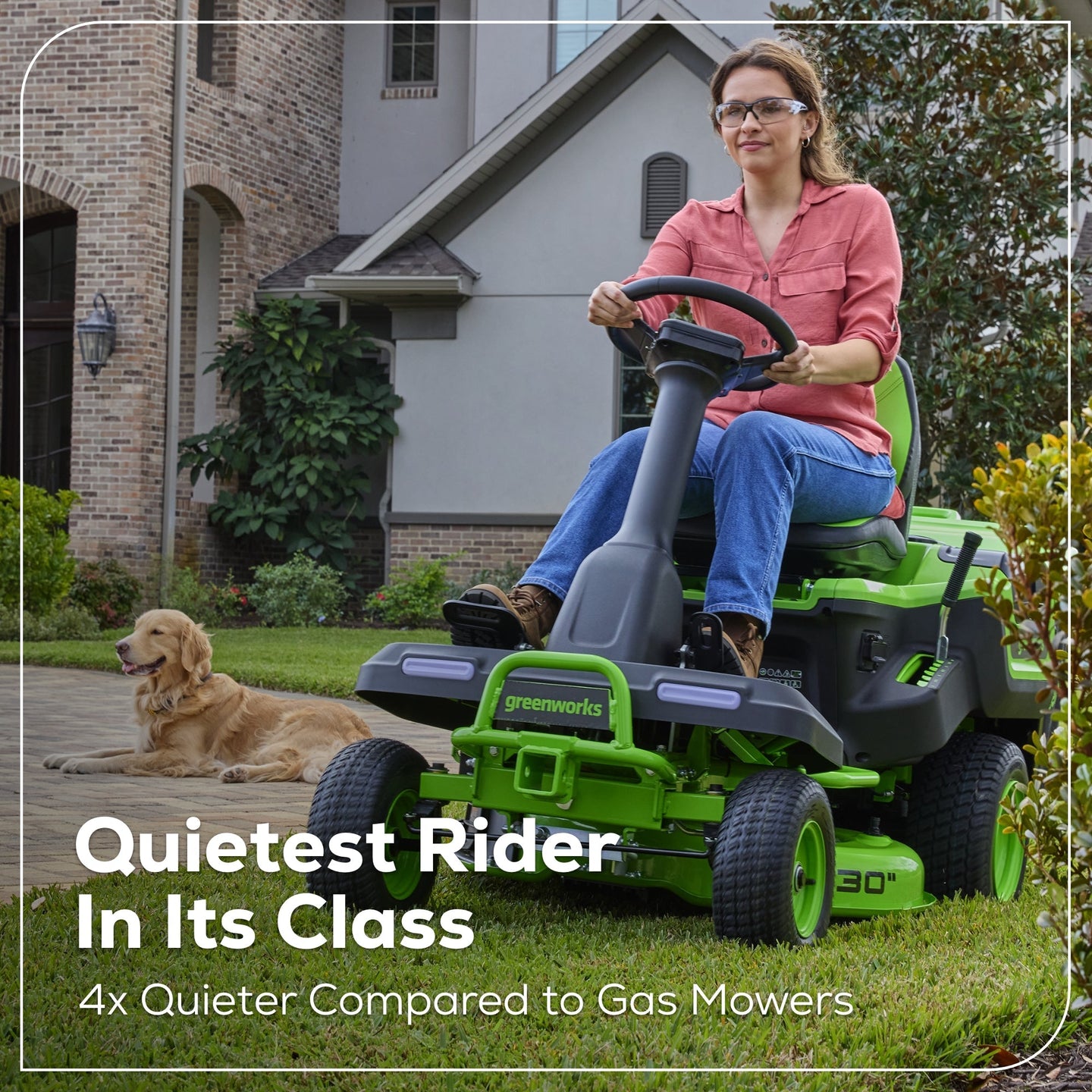 60V 30" CrossoverT Riding Lawn Tractor 3PC Combo Kit, Two 8.0 Ah Batteries, Two 4.0 Ah Batteries, One 2.5 Ah Battery and Two Chargers Greenworks