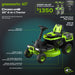 60V 30" CrossoverT Riding Lawn Tractor 3PC Combo Kit, Two 8.0 Ah Batteries, Two 4.0 Ah Batteries, One 2.5 Ah Battery and Two Chargers Greenworks