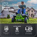 60V 30" CrossoverT Riding Lawn Tractor 3PC Combo Kit, Two 8.0 Ah Batteries, Two 4.0 Ah Batteries, One 2.5 Ah Battery and Two Chargers Greenworks