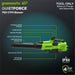 60V 16" Cordless Battery String Trimmer + 750CFM Blower w/2.5Ah Battery and 3A Charger Greenworks