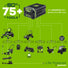80V 21" Cordless Battery 4-in-1 Push Lawn Mower and 700CFM Blower Combo Kit: 5.0 Ah Battery and 6A Charger greenworkstools