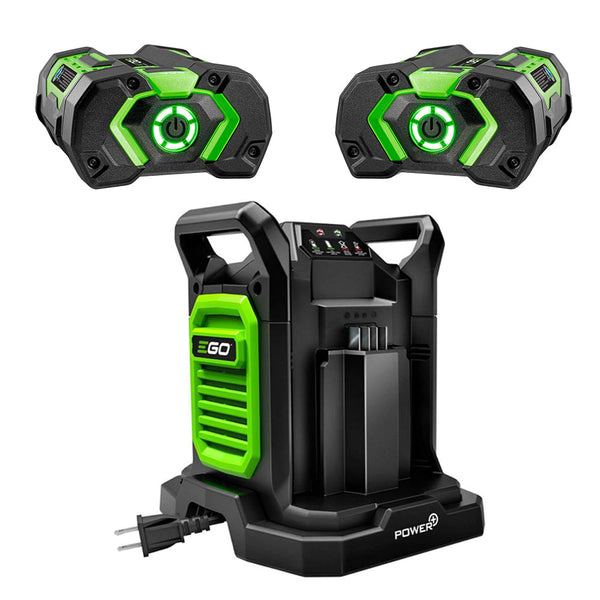 EGO Power+ Pack of 2 BA1400T 2.5Ah Batteries with CH2800D 280W Dual Port Charger Kit EGO Power+