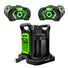 EGO Power+ Pack of 2 BA1400T 2.5Ah Batteries with CH2800D 280W Dual Port Charger Kit EGO Power+