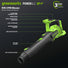24V 515 CFM Cordless Battery Brushless Blower (Tool Only) greenworkstools