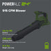 24V 515 CFM Cordless Battery Brushless Blower (Tool Only) greenworkstools