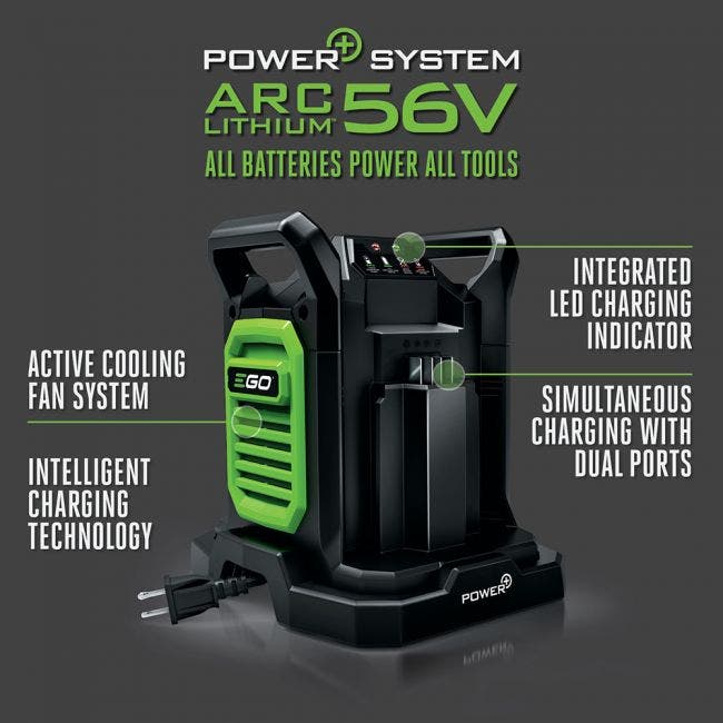 EGO Power+ Pack of 2 BA1400T 2.5Ah Batteries with CH2800D 280W Dual Port Charger Kit EGO Power+