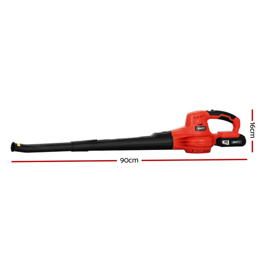 Giantz 20V Cordless Leaf Blower Garden Lithium Battery Electric Nozzles 2-Speed Platinum Deals