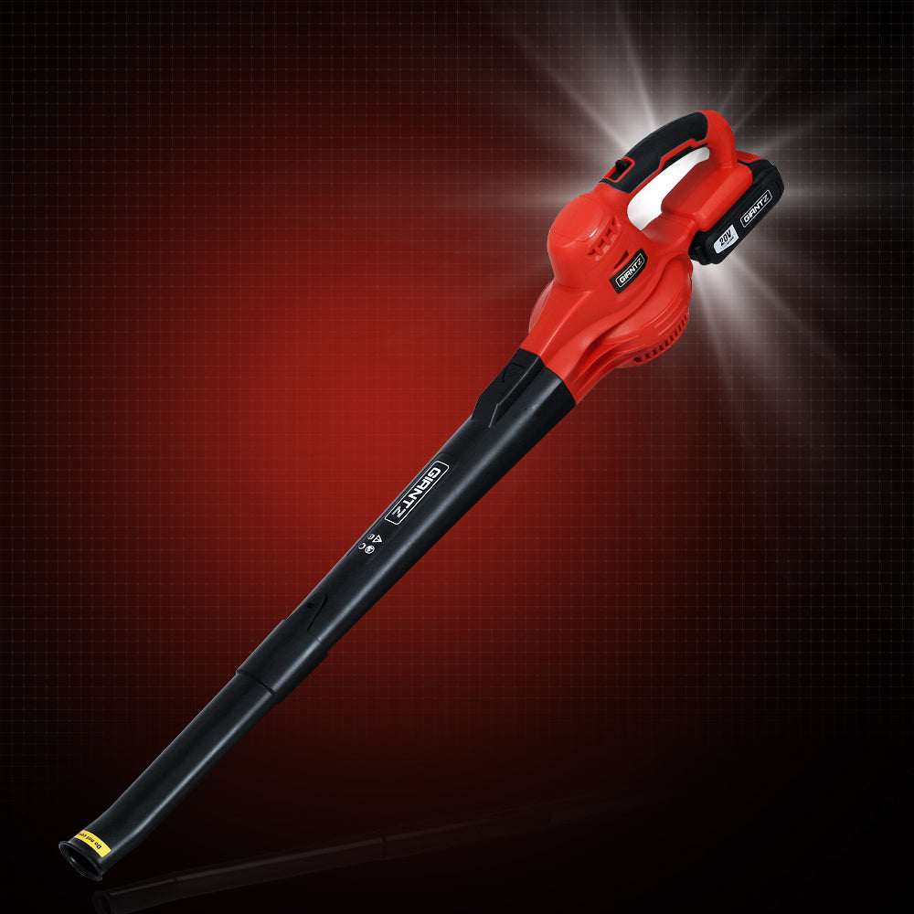 Giantz 20V Cordless Leaf Blower Garden Lithium Battery Electric Nozzles 2-Speed Platinum Deals