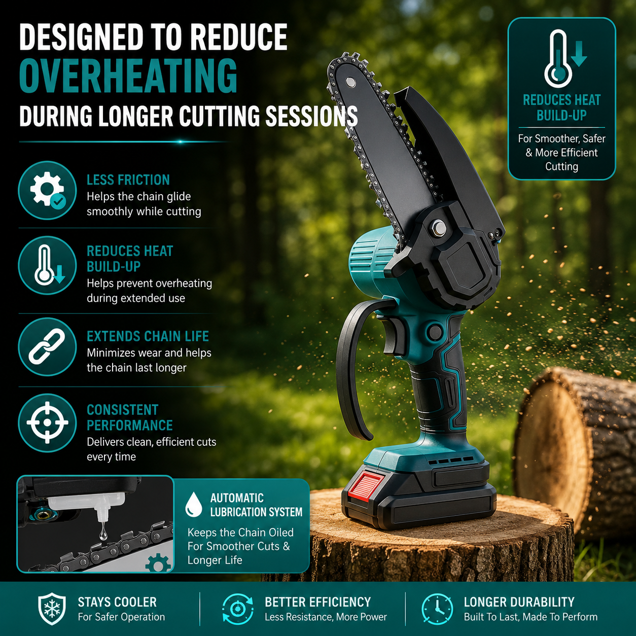 30V Portable Cordless Mini Chainsaw Verokria