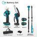 NewBeny Cordless 6" Chainsaw & 25mm Pruning Shears & 2m High Pole Combo Kit With 2 Batteries and Charger NEWBENY