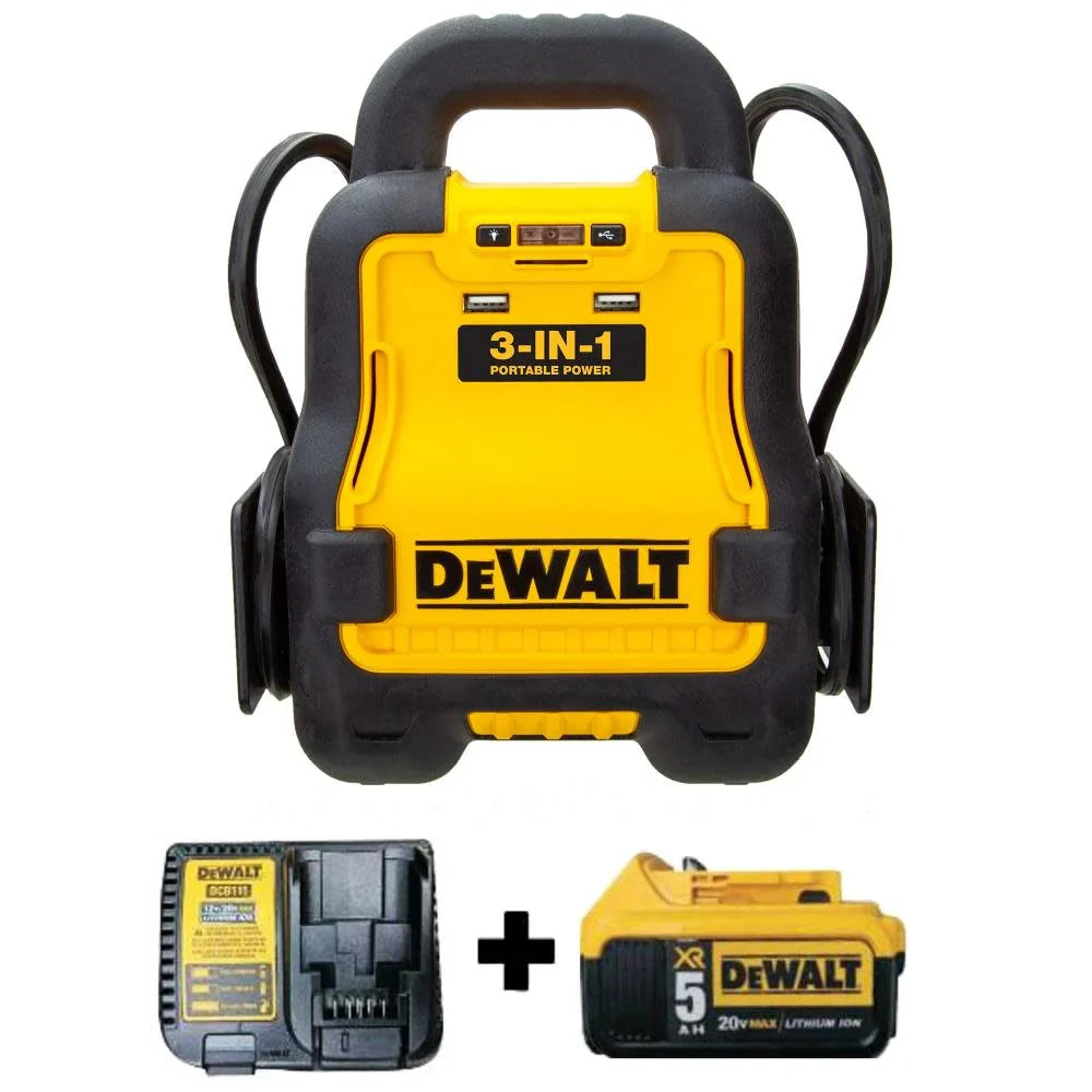 DeWalt Battery Booster Combo Pack, Includes 5AH Battery and Charger - DXAE20VBBK Tool Pass Pro