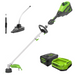 60V 16" Cordless Battery String Trimmer (Attachment Capable) and Horizontal Blower Attachment: 4.0 Ah Battery and Charger greenworkstools
