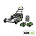 EGO Power+ LM2123SP-2 21” Self-Propelled Mower with Touch Drive™ with 4.0Ah + 6.0Ah Batteries and 550W Rapid Charger EGO Power+