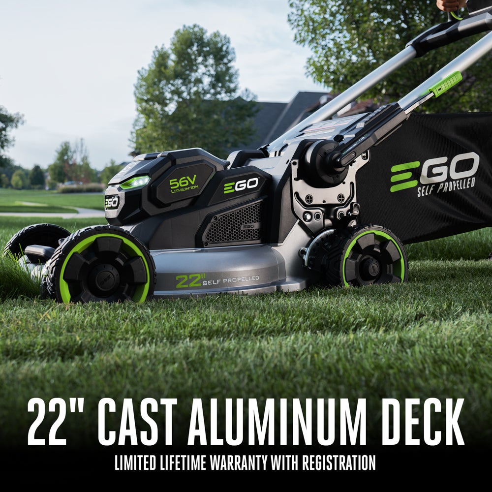 EGO Power+ LM2206SP 22" Aluminum Deck Select Cut™ Self-Propelled Lawn Mower with 10.0Ah Battery and 700W Turbo Charger EGO Power+