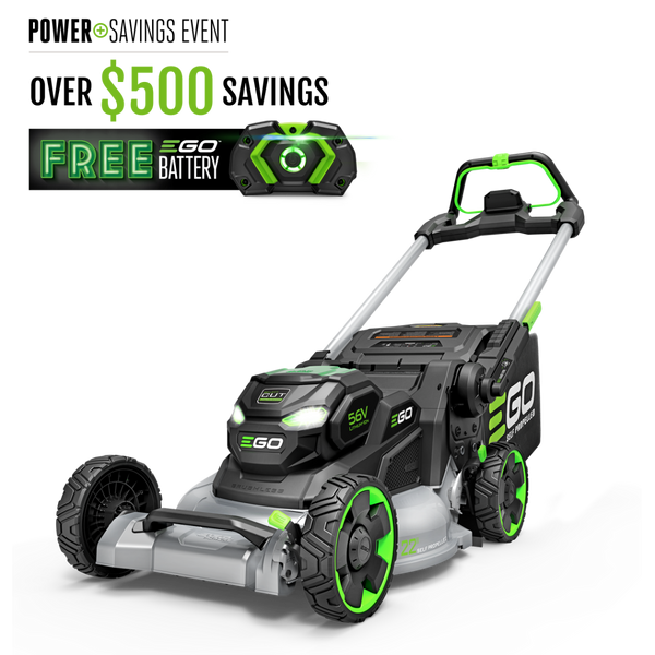 EGO Power+ LM2206SP 22" Aluminum Deck Select Cut™ Self-Propelled Lawn Mower with 10.0Ah Battery and 700W Turbo Charger EGO Power+