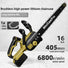 MiniSawPro M12 cordless chainsaw detail view – professional lithium battery pruning and cutting saw
