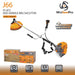 J66 gas grass trimmer detail view – 41.6cc 2-stroke mid-power engine portable lawn tool for home yards-minisawpro