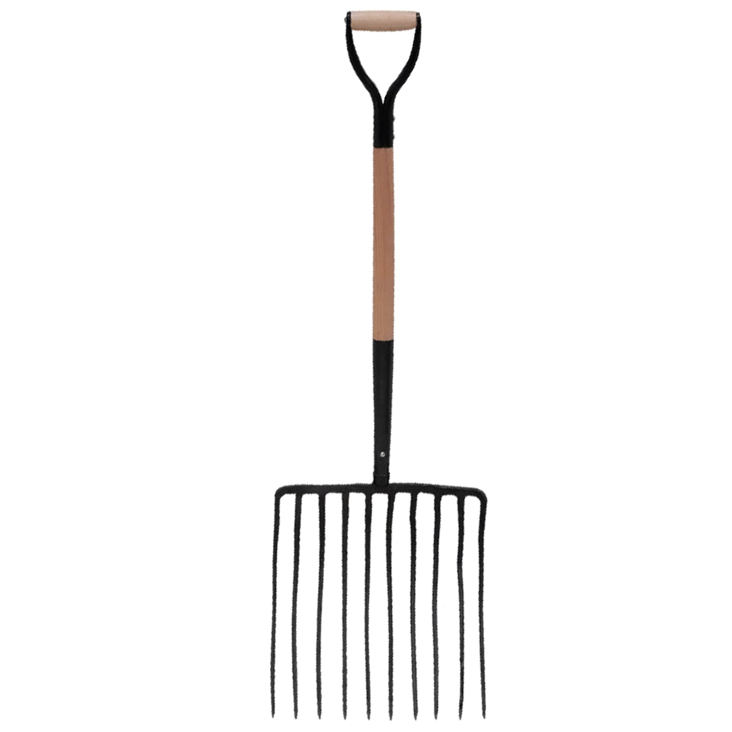 Landscape Fork 10 Tine Steel Head w/ Wood Handle Russo