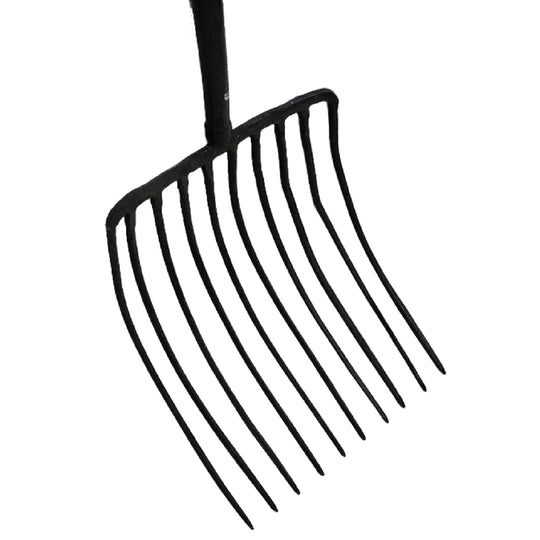 Landscape Fork 10 Tine Steel Head w/ Wood Handle Russo