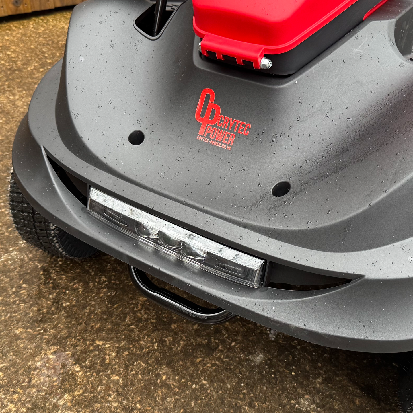 Crytec 26 inch Ride On Petrol Lawn Mower 224cc Mulcher Crytec